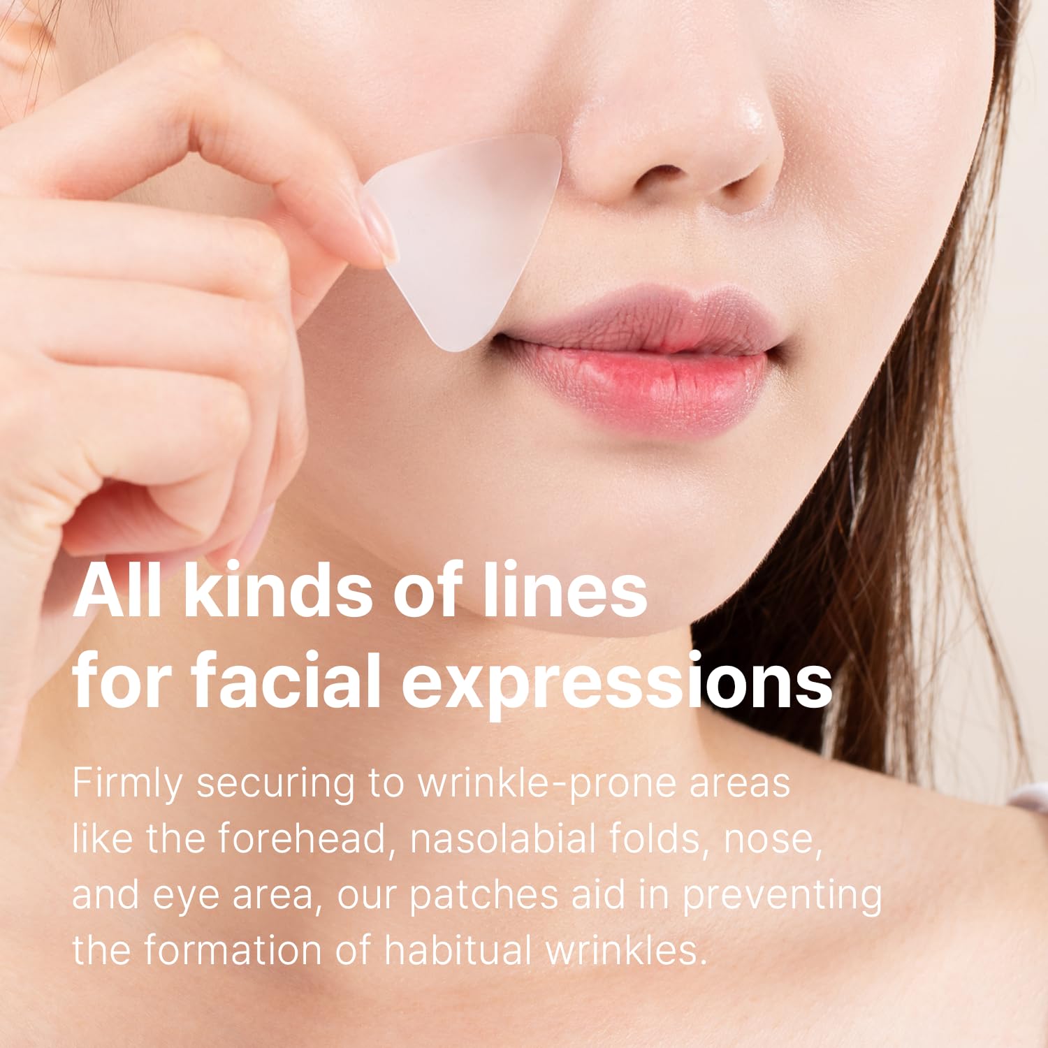 AVCA double layer transparent wrinkle patches highlighting the peptide and collagen ingredient formulation.