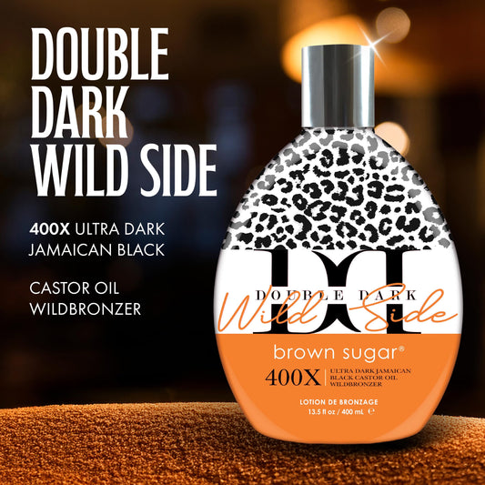 Brown Sugar Double Dark tanning lotion bottle 13.5 fluid ounces