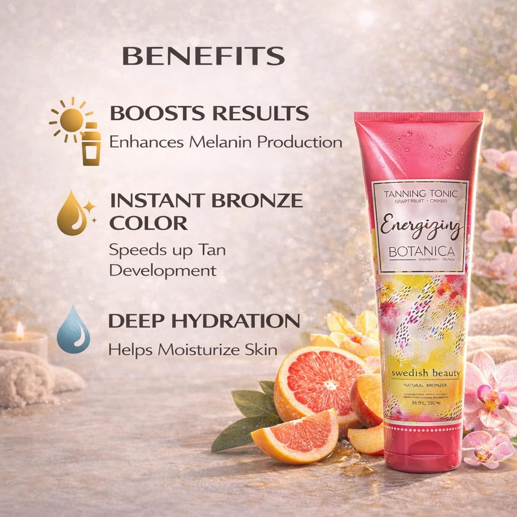 Botanica natural bronzer ingredient highlights on bottle