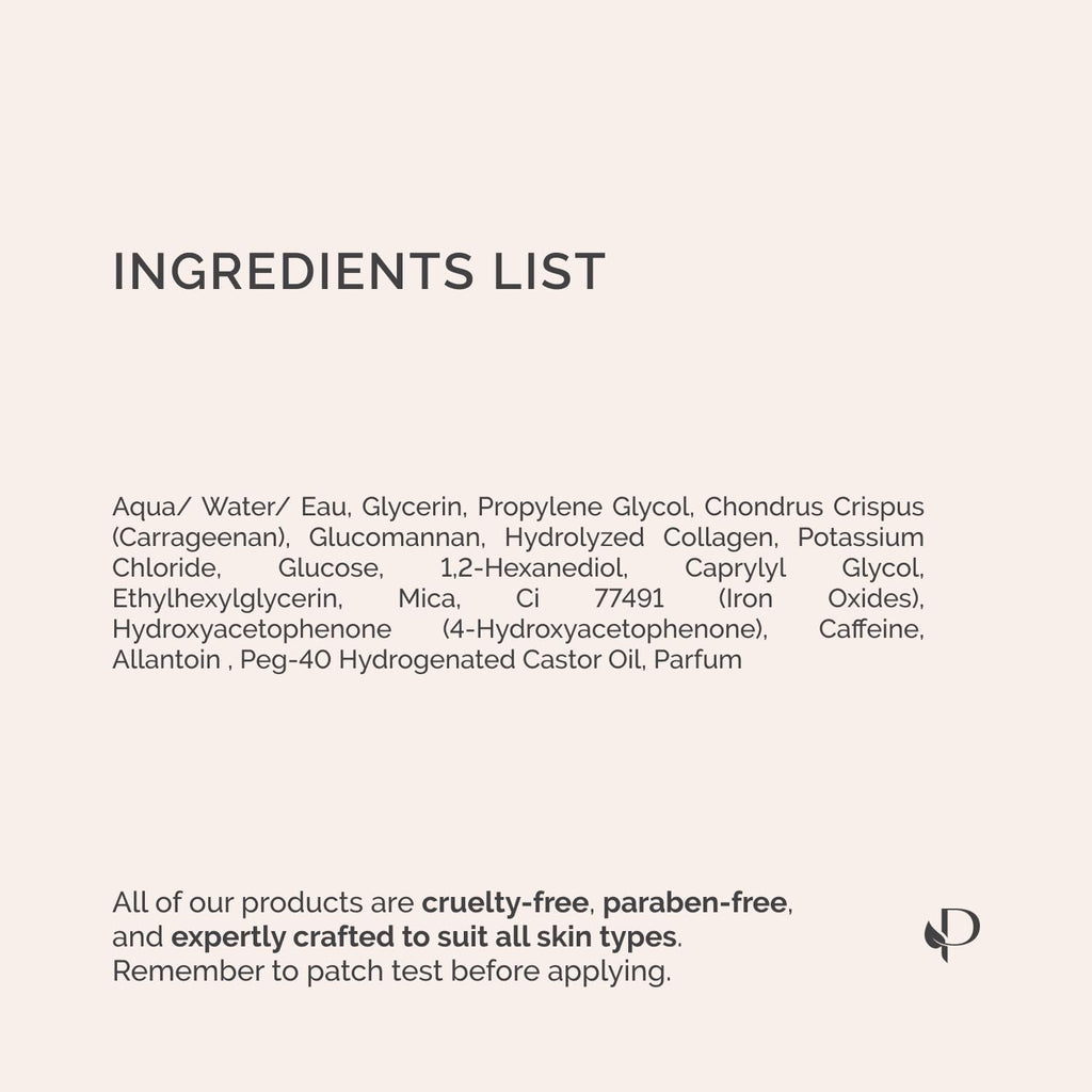 Back label of Plantifique eye patches detailing ingredients and directions