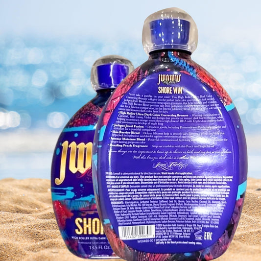 Australian Gold Jwoww Shore Win bronzer bottle showing 13.5 fluid ounce capacity