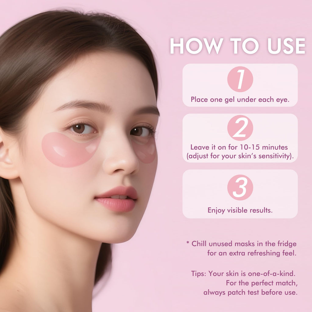 Demonstration of cooling eye patch application