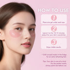 Demonstration of cooling eye patch application