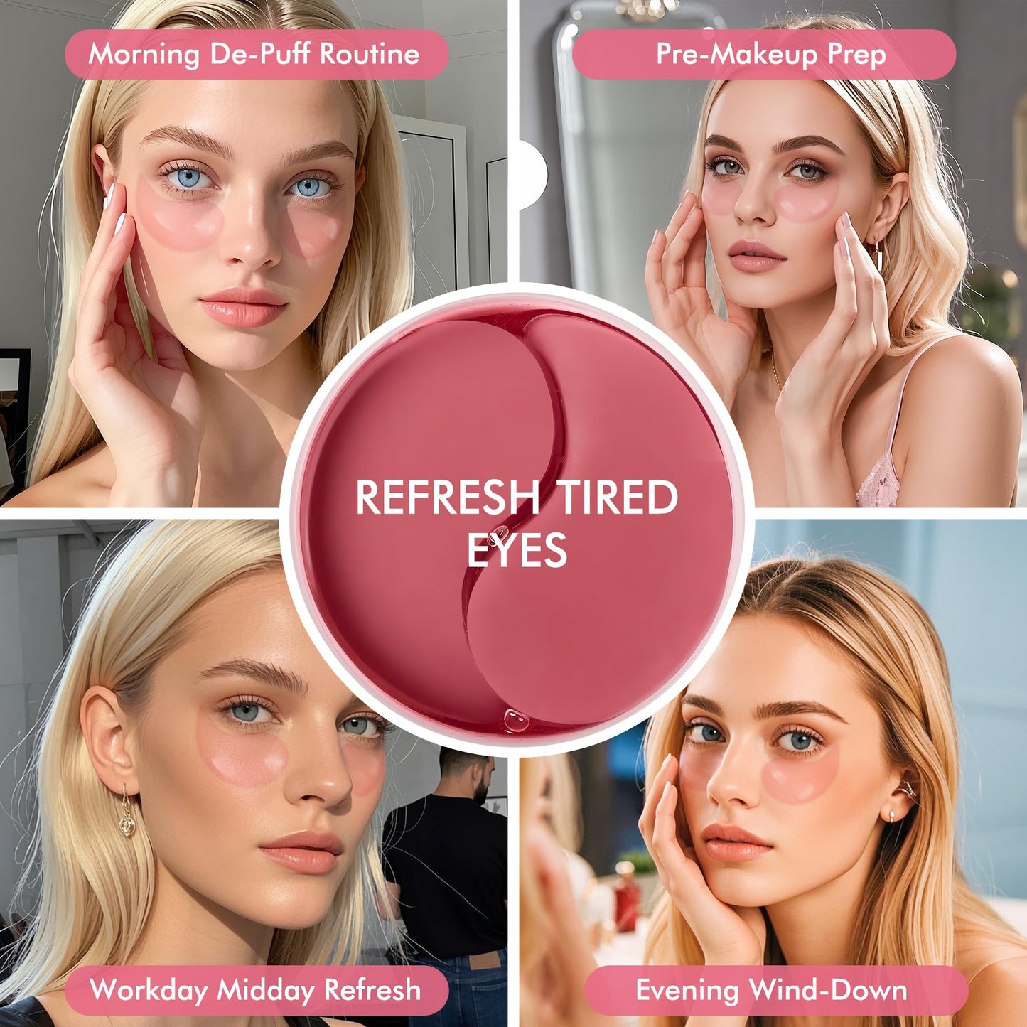 AzLucaky beauty brand hydrogel masks formulated to target under-eye puffiness and fine lines.