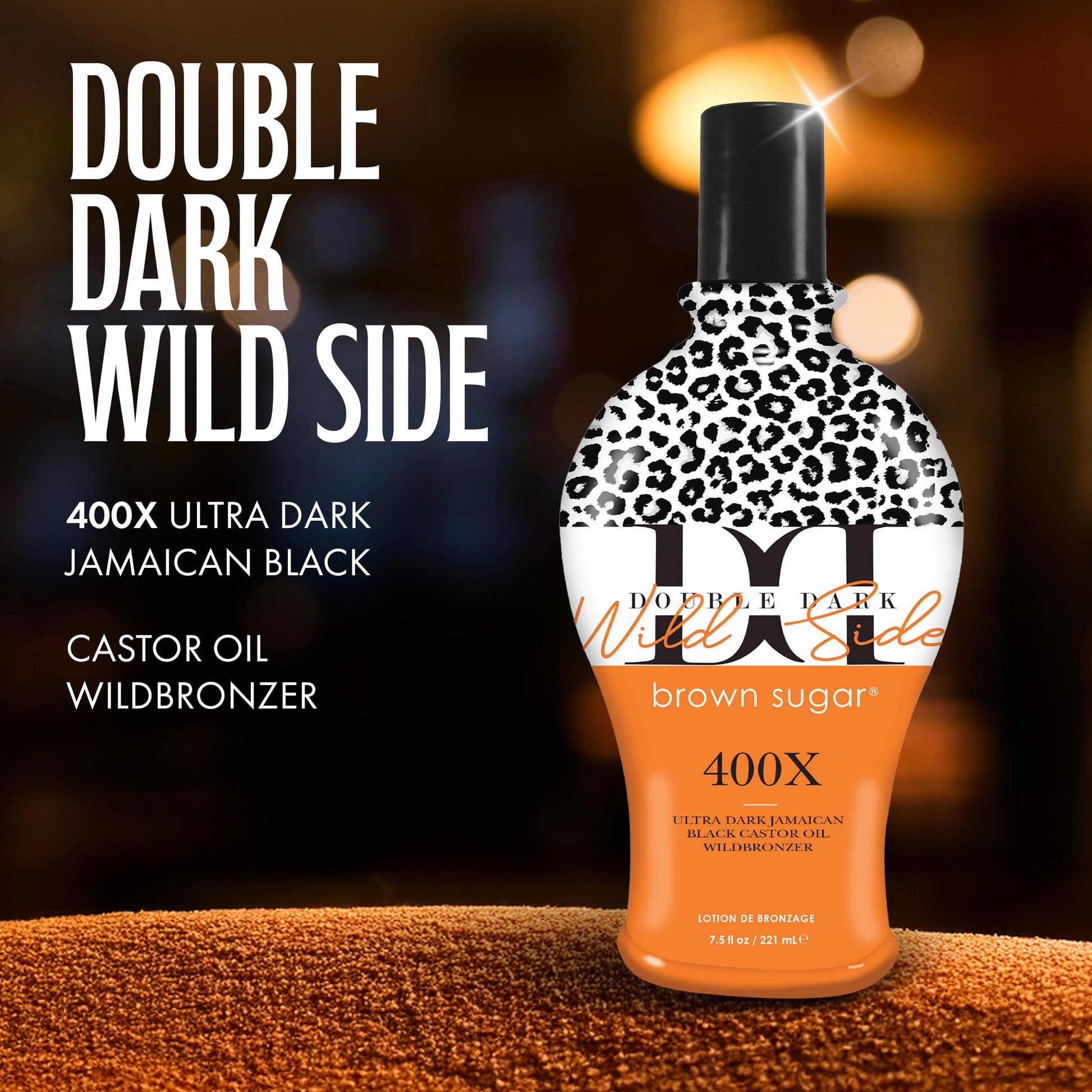 Close up of Brown Sugar 400X wild bronzer label
