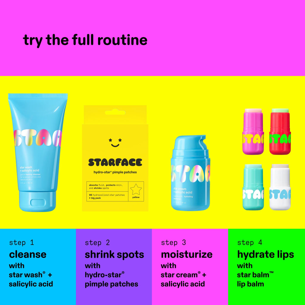 Starface recovery patches container opened showing individual star stickers