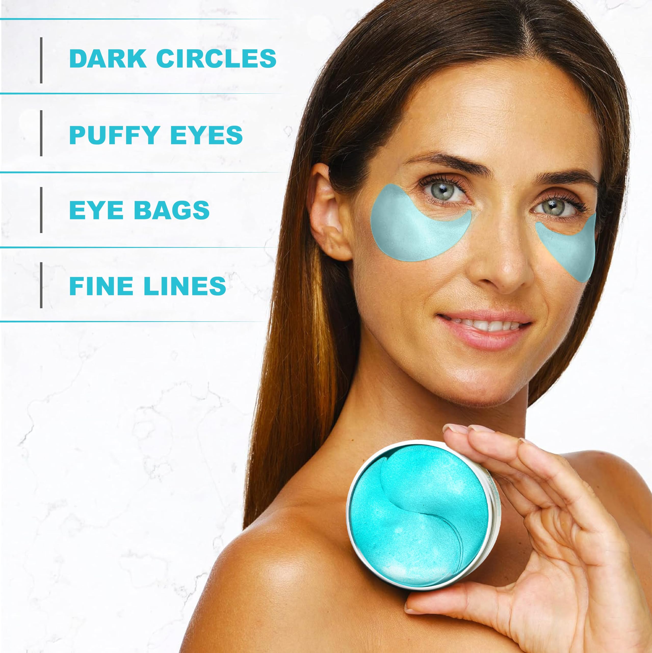 Arvesa hydrogel eye masks for dark circles and puffiness treatment pads close up view.
