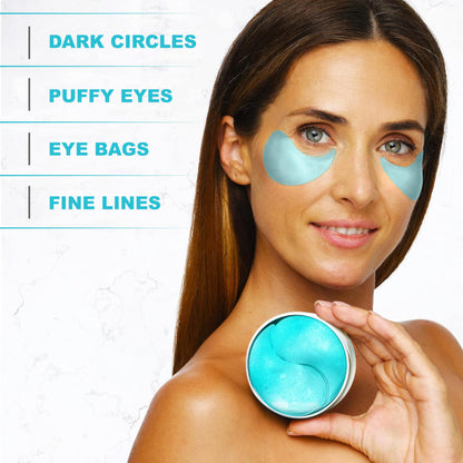 Arvesa hydrogel eye masks for dark circles and puffiness treatment pads close up view.