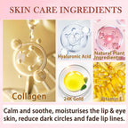 Applying gold eye patches for under-eye puffiness reduction.