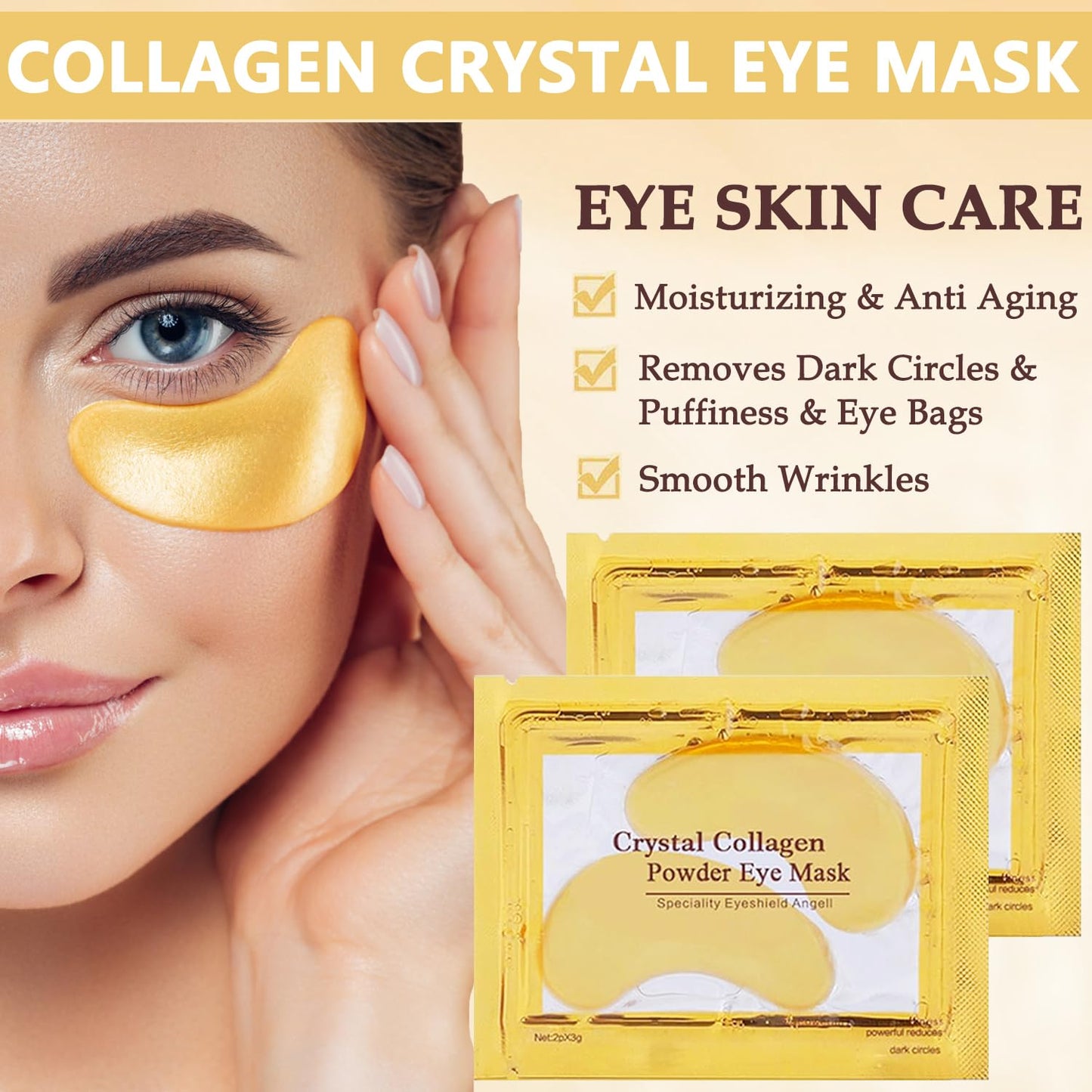 Yishifa dual action hydrogel mask kit showcasing active skincare ingredients for spa days.