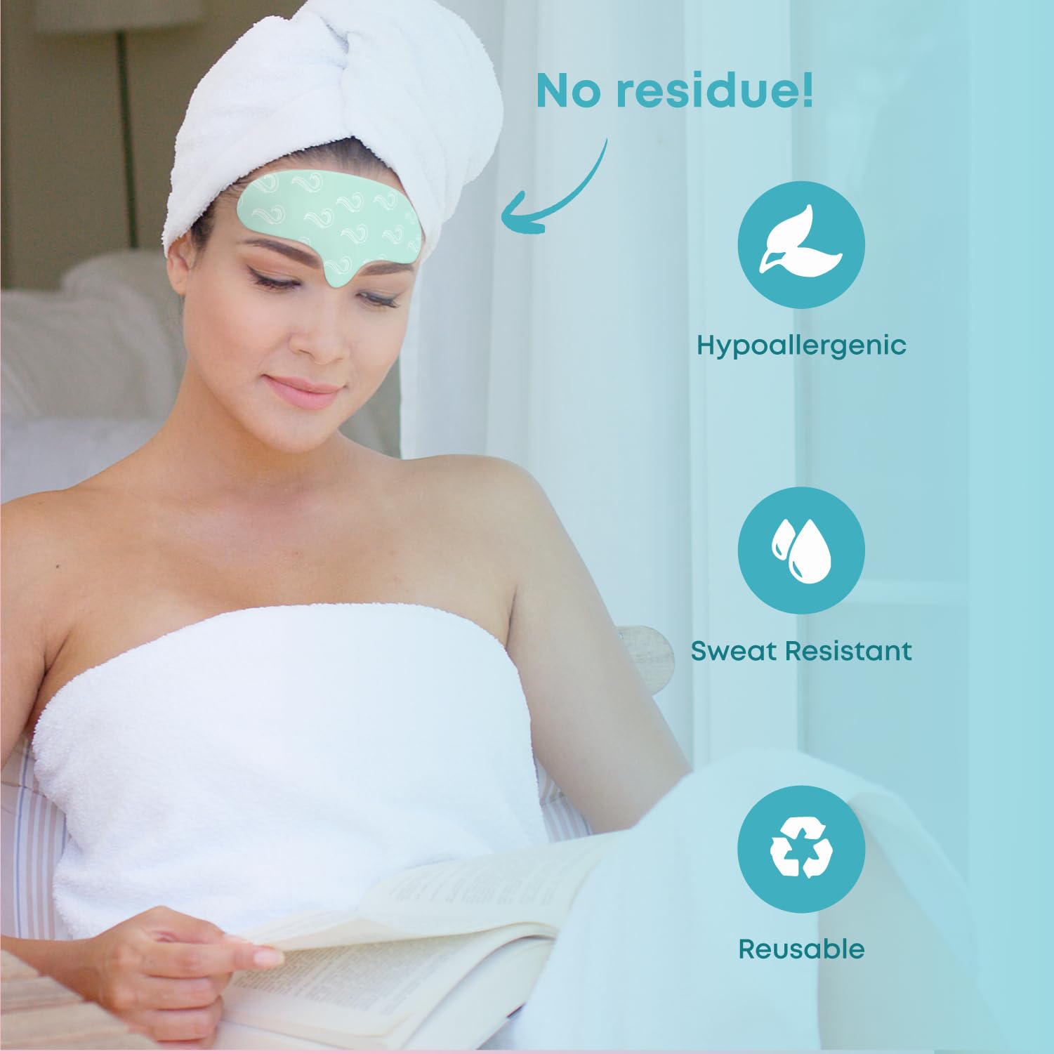 Bayside reusable wrinkle treatment patch packaging showing how to smooth early signs of aging