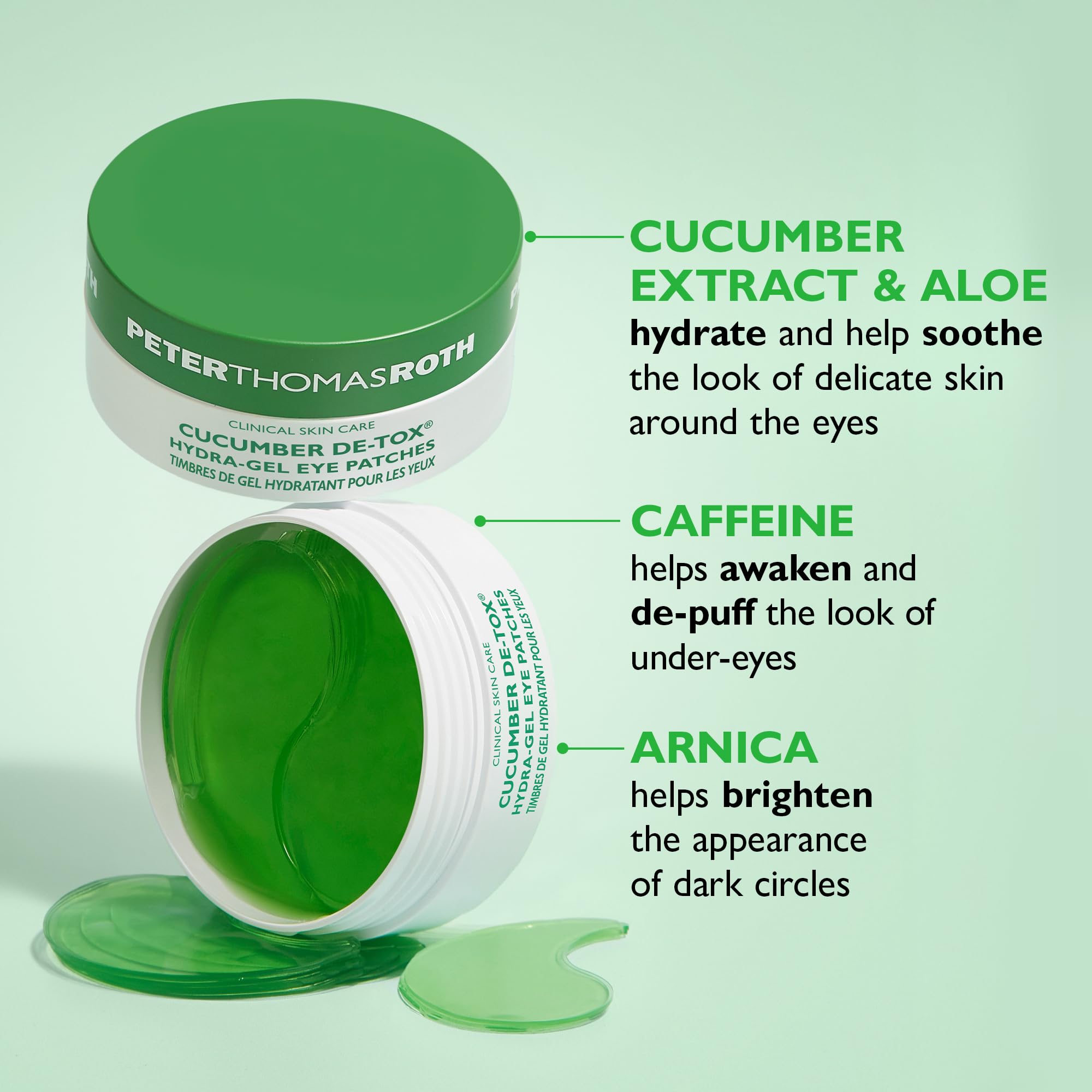 Texture and appearance of cucumber infused hydra-gel patches