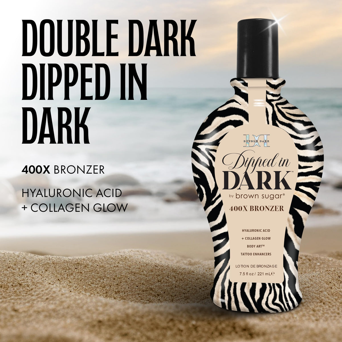 TanMax Brown Sugar Dipped In Dark 400X Tanning Lotion texture and creme matrix