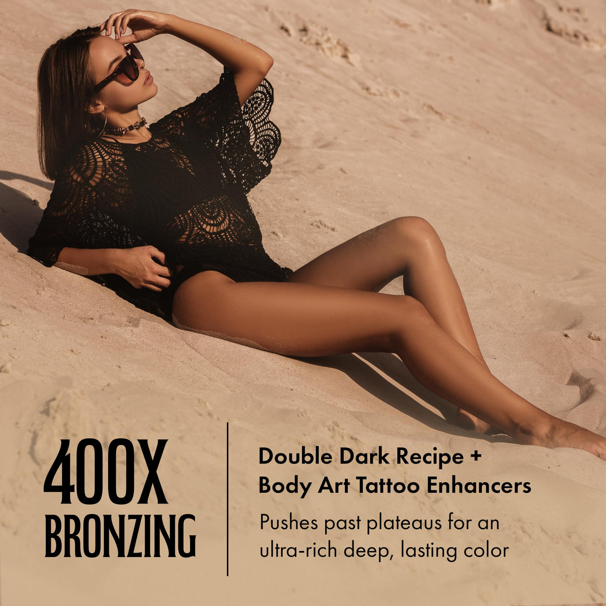 TanMax Brown Sugar Dipped In Dark 400X Tanning Lotion back label details