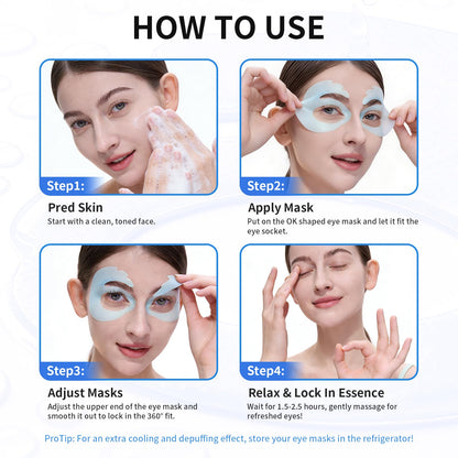 SPODARE imported premium skincare eye patches showcasing the pack of six pairs for dark circles.