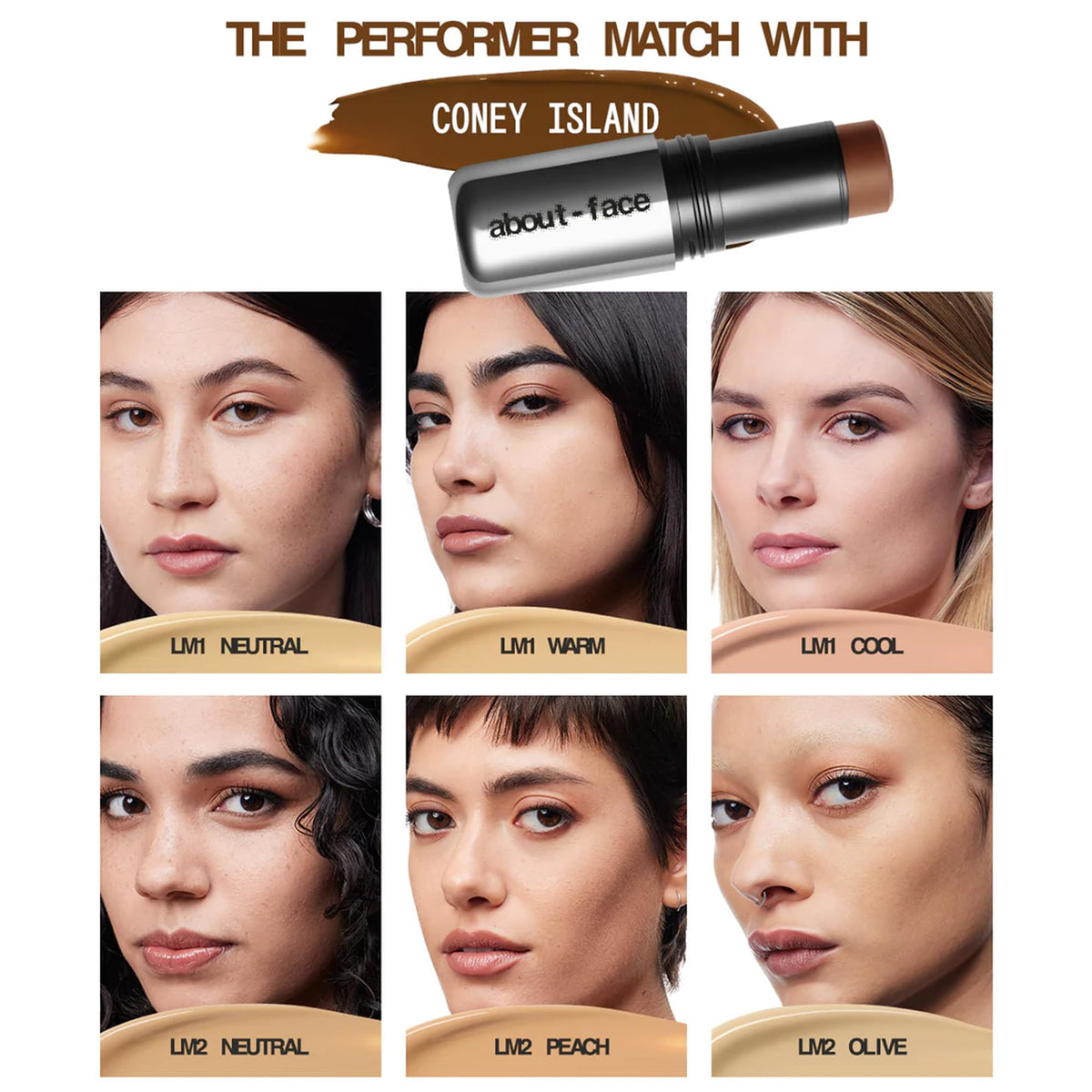 Swatch demonstration of About-Face Beach Freak Bronzer Stick Coney Island.