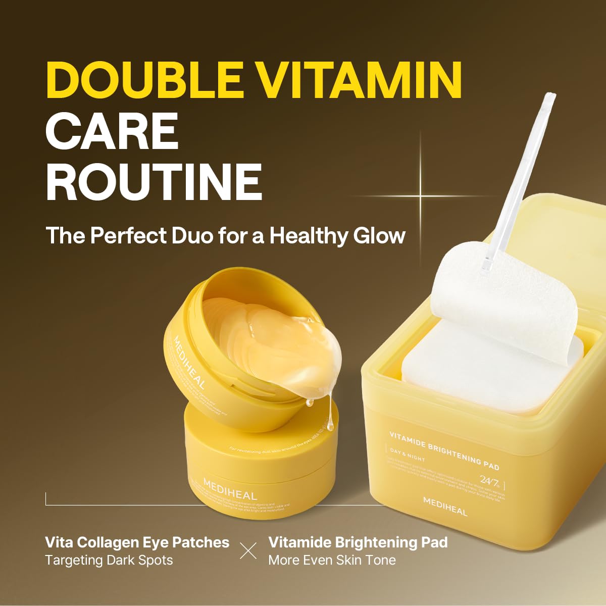 Under eye area application demo showing the non-slip fit of the Vita Collagen hydrogel patch