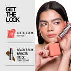 About-Face Beach Freak Bronzer Stick displayed with outer box packaging.