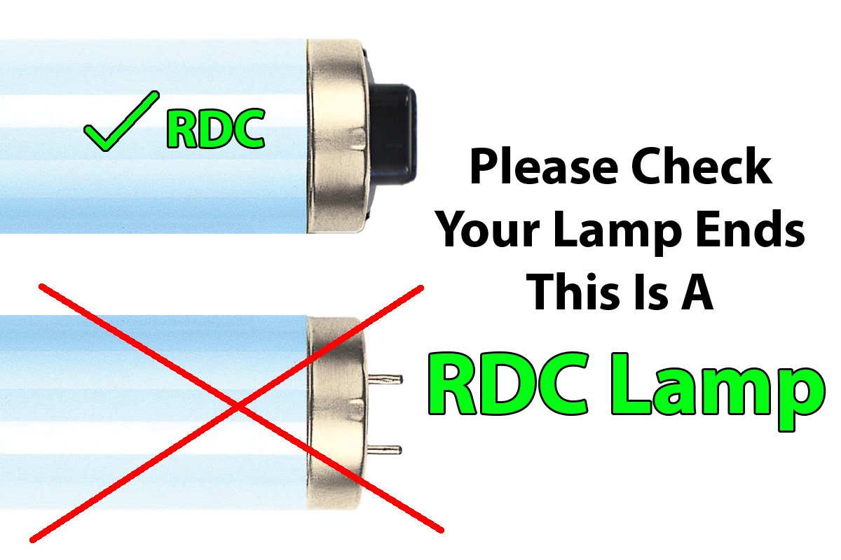 Replacement tanning bulbs with RDC connectors