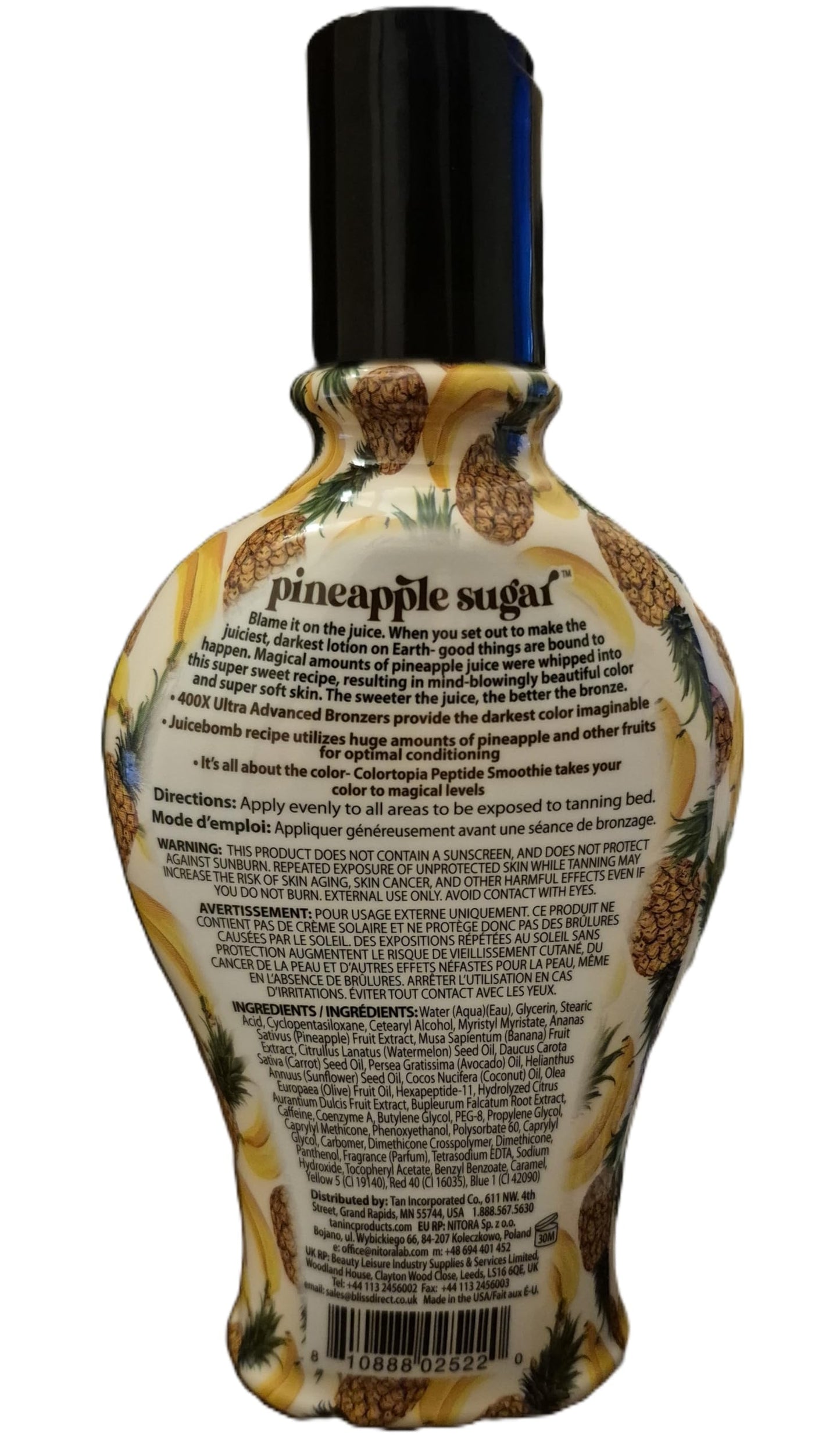 Brown Sugar Pineapple Sugar 400X Ultra Advanced Bronzer packaging