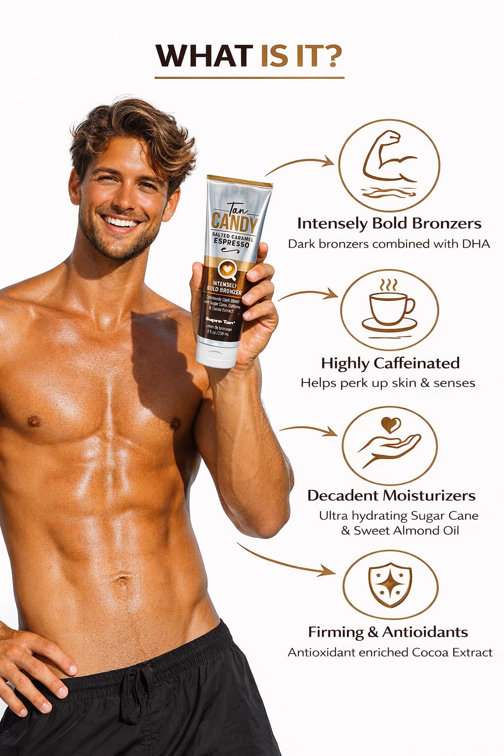 Supre Tan bold bronzer cap and pump closeup