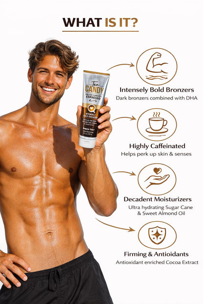 Texture of Supre Tan Candy Salted Caramel Espresso bronzing lotion