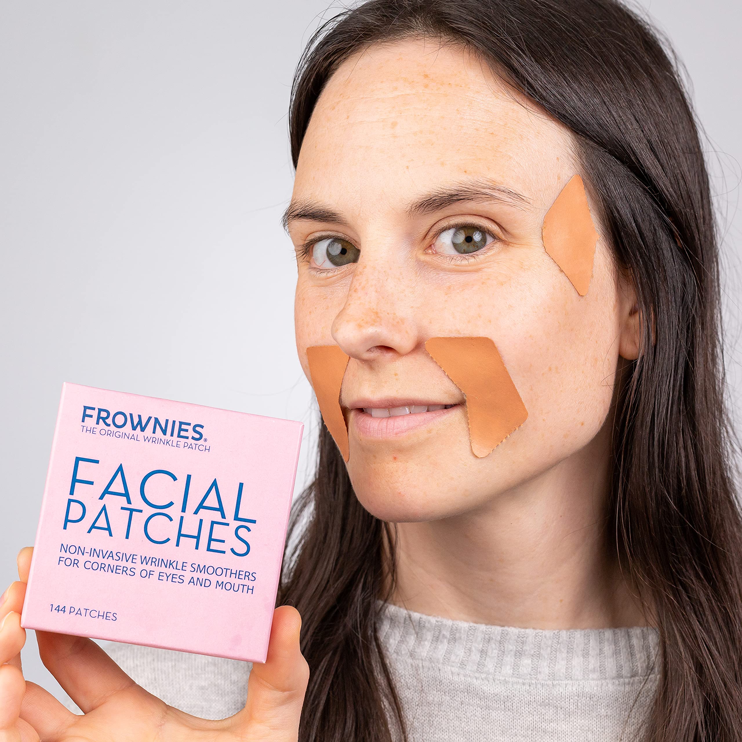 Frownies patches for crow's feet and smile lines application