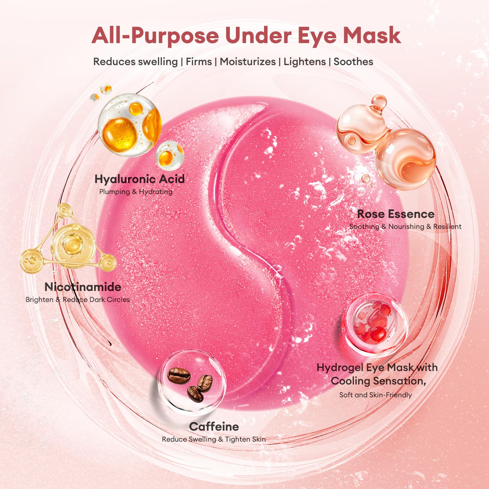 Under eye patches for dark circles and puffy eyes being applied to the face for skin hydration.