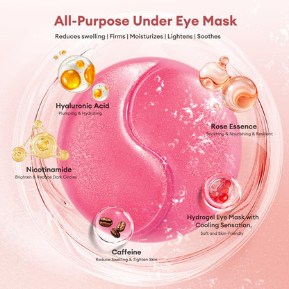 Under eye patches for dark circles and puffy eyes being applied to the face for skin hydration.