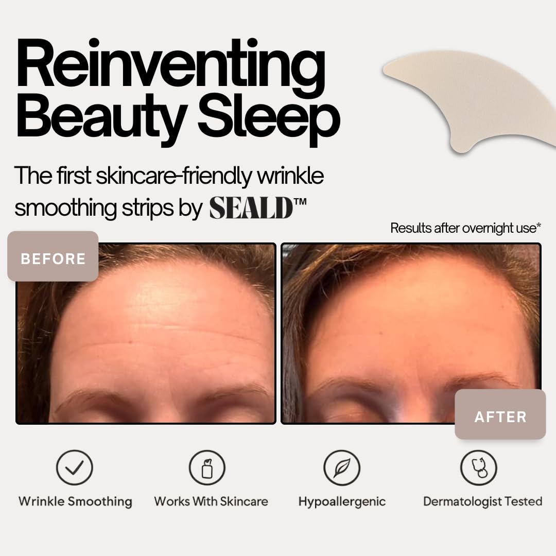 SEALD Forehead Tape 30 count pack for targeting expression lines.