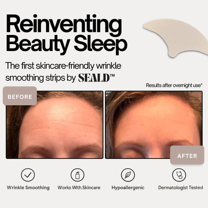 SEALD Forehead Tape 30 count pack for targeting expression lines.