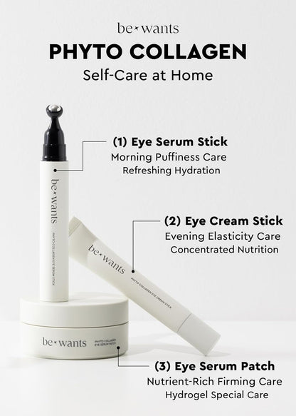 BE+WANTS anti-ageing hydrogel patches cooling eye serum treatment