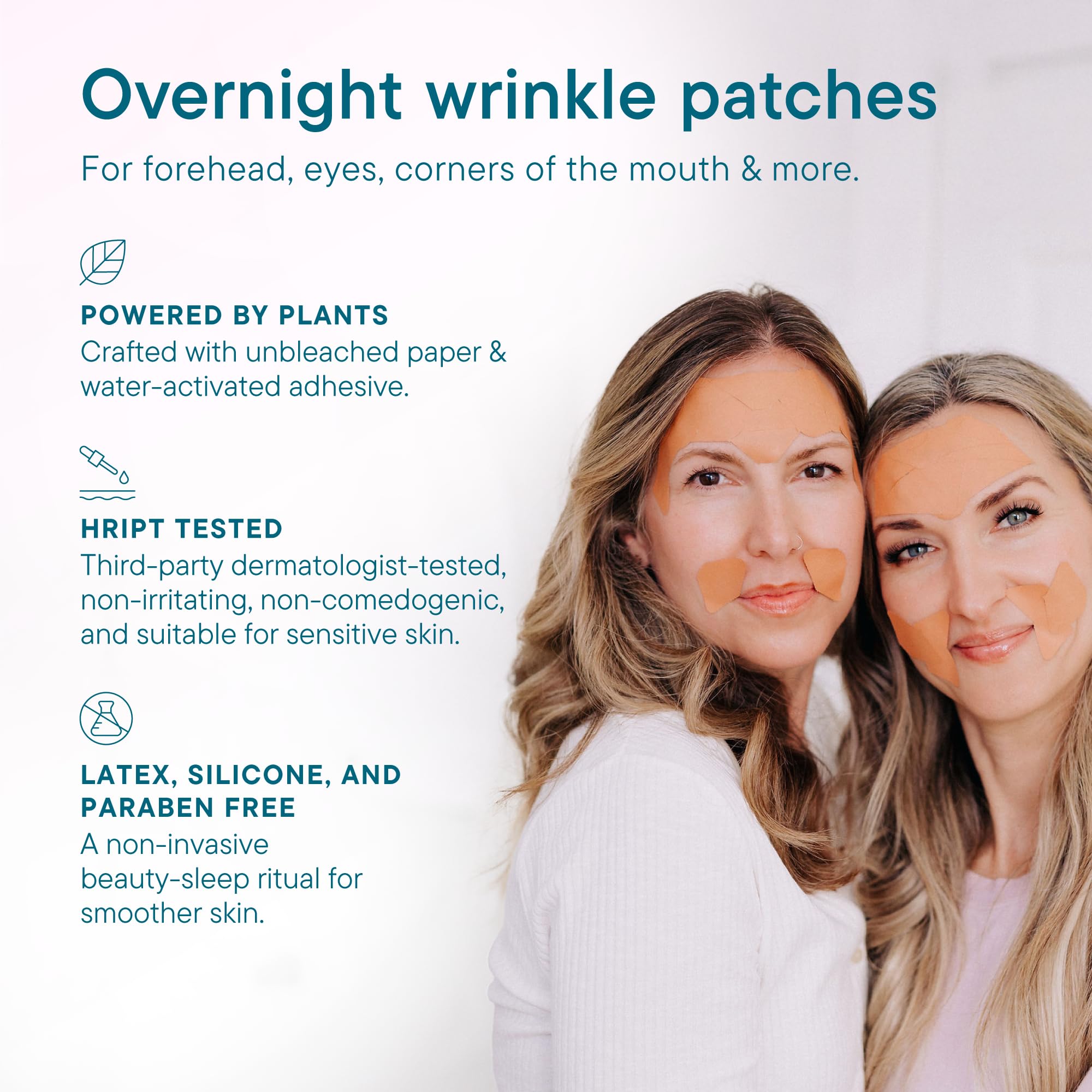 Frownies forehead and between eyes patch application