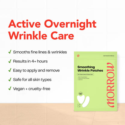 Close-up of the overnight wrinkle stickers demonstrating texture and clear material design.