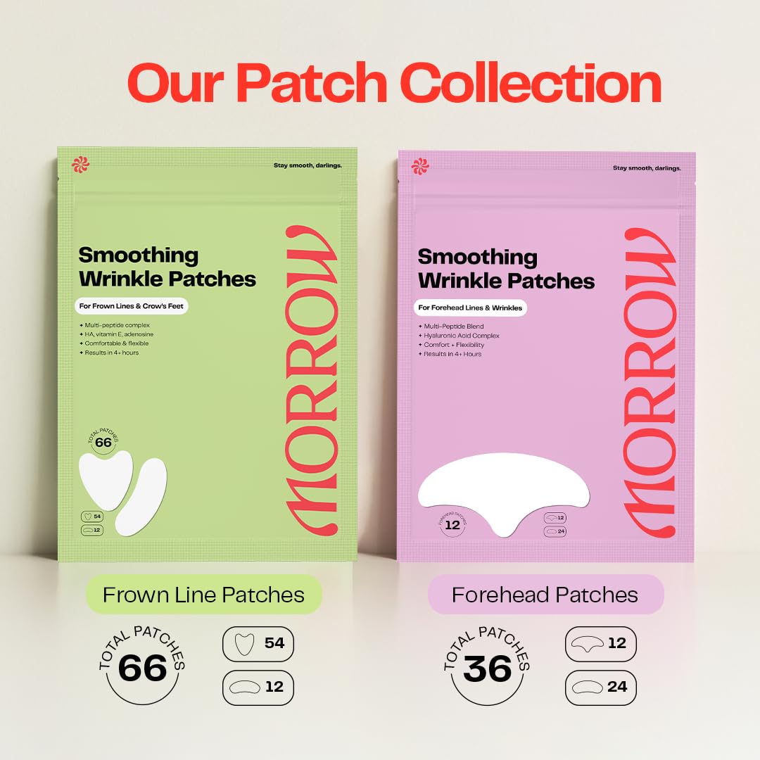 Morrow wrinkle patches container ready for overnight skincare application