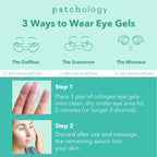 Patchology 5 minute hydrogel eye mask close up texture and shape