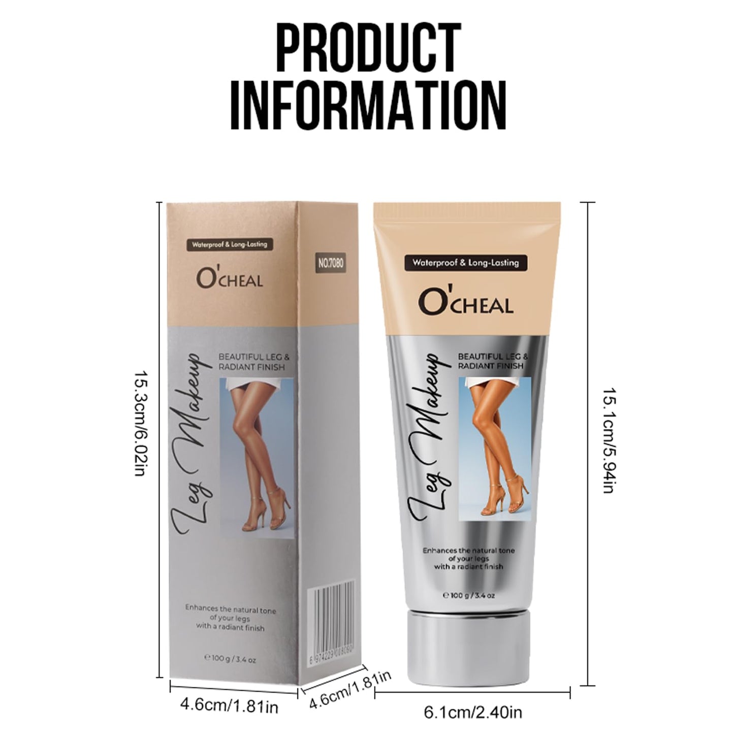 O'cheal body makeup cream for flawless legs