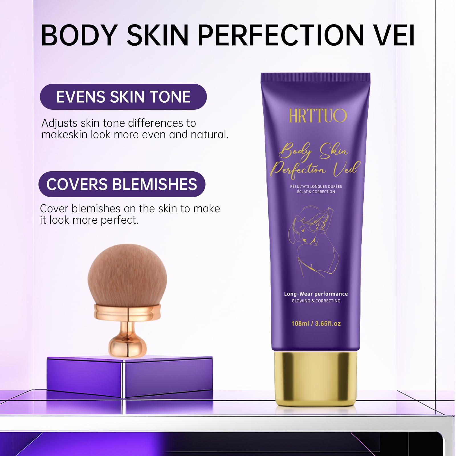 Included applicator brush for Hrttuo body foundation