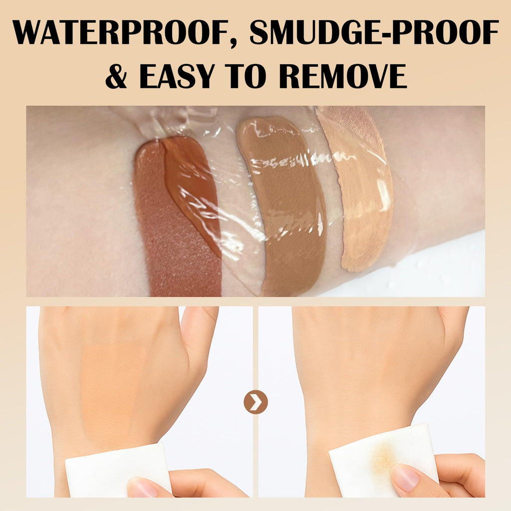 Close up of transfer-resistant body foundation texture