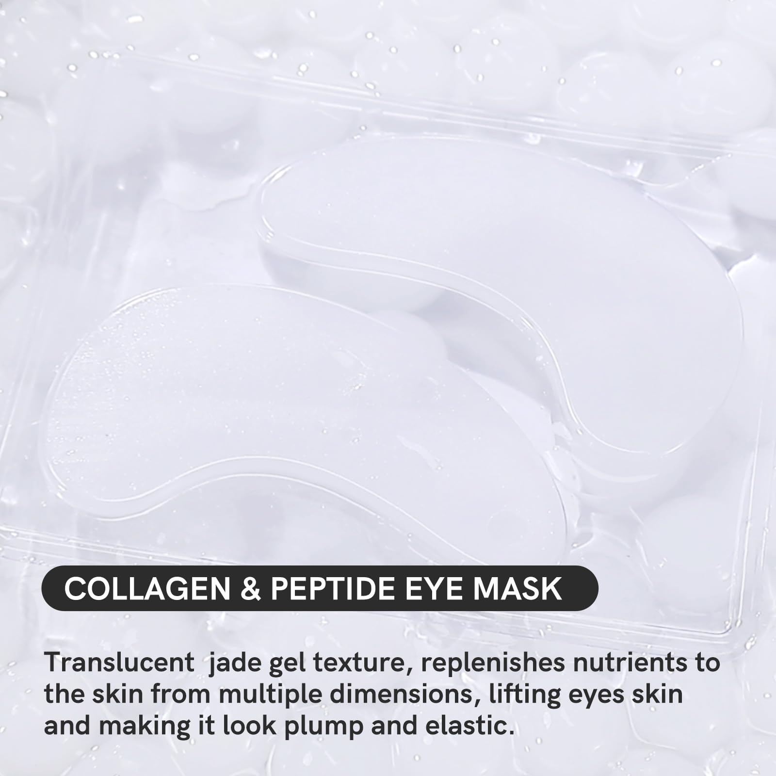 PEAUAMIE hydrating hydrogel eye masks close up texture for wrinkle treatment