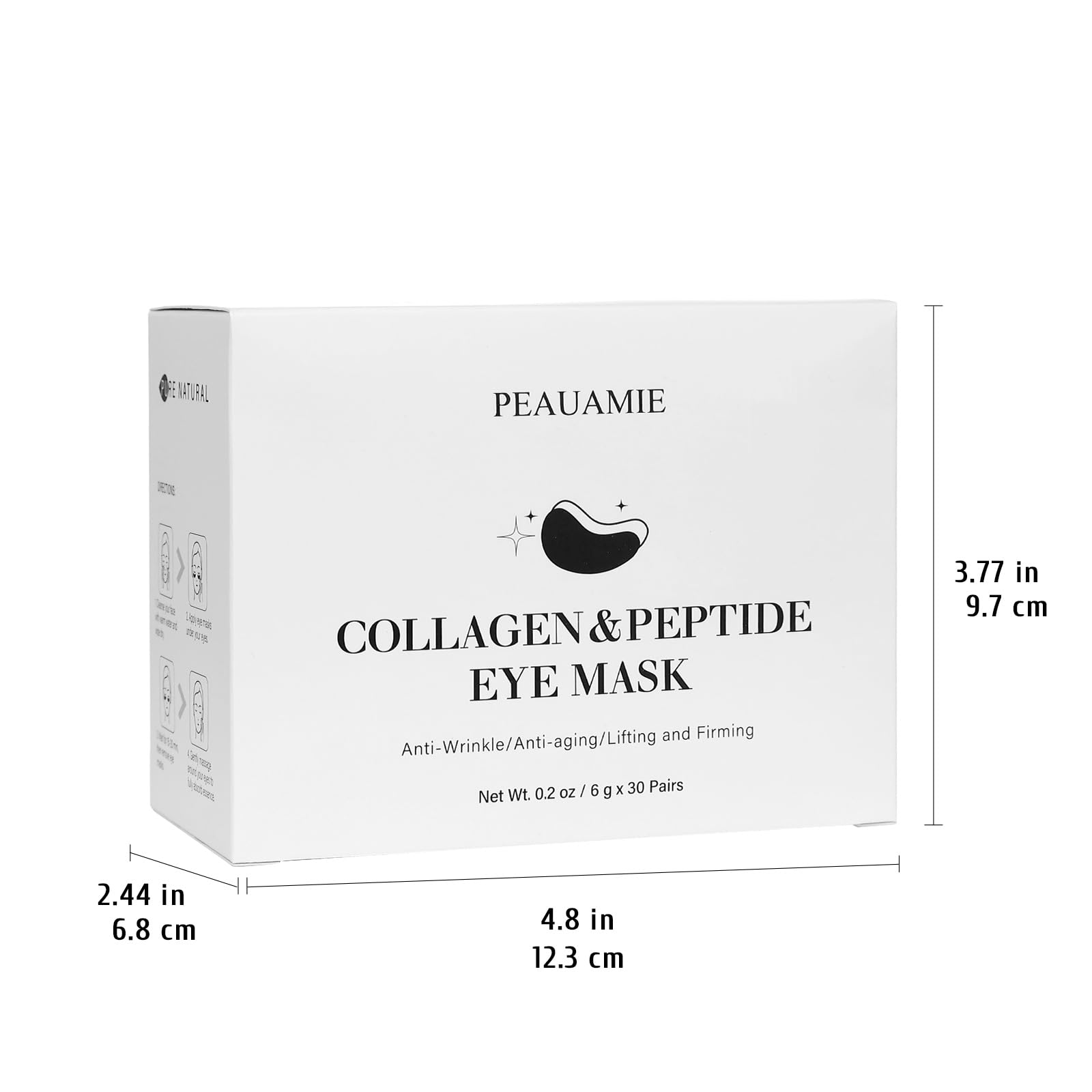 PEAUAMIE imported skincare eye patches being removed from individual pouch