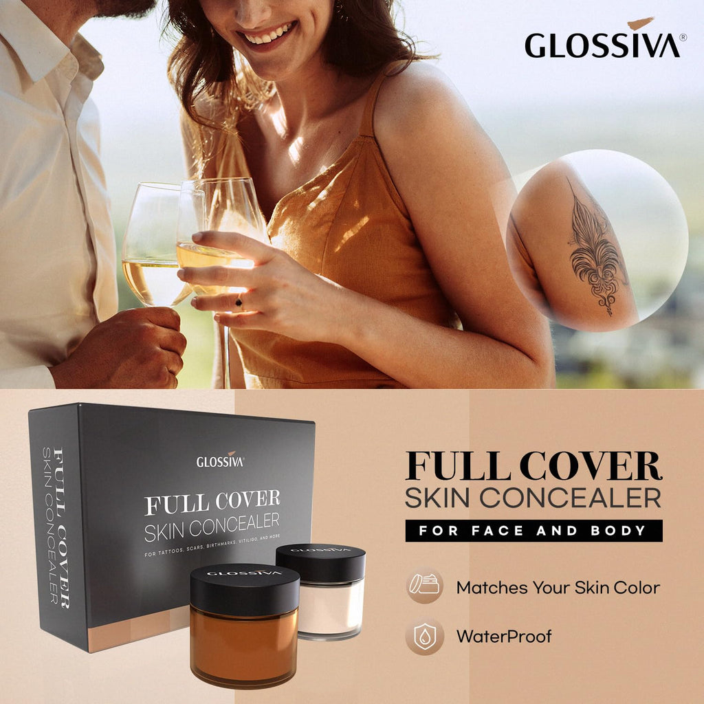 Glossiva waterproof concealer dual tubes and components