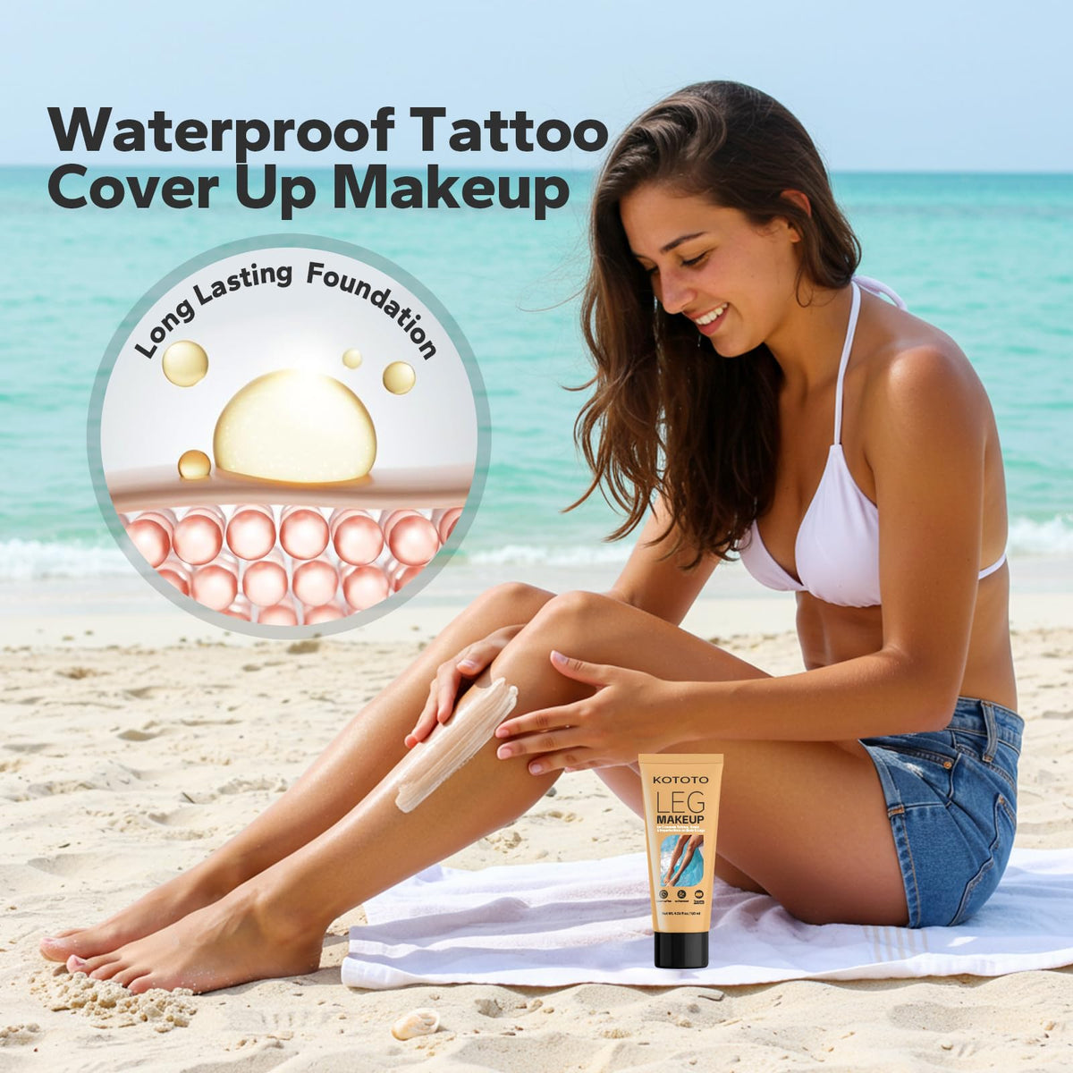 Kototo body foundation tube showing medium brown shade
