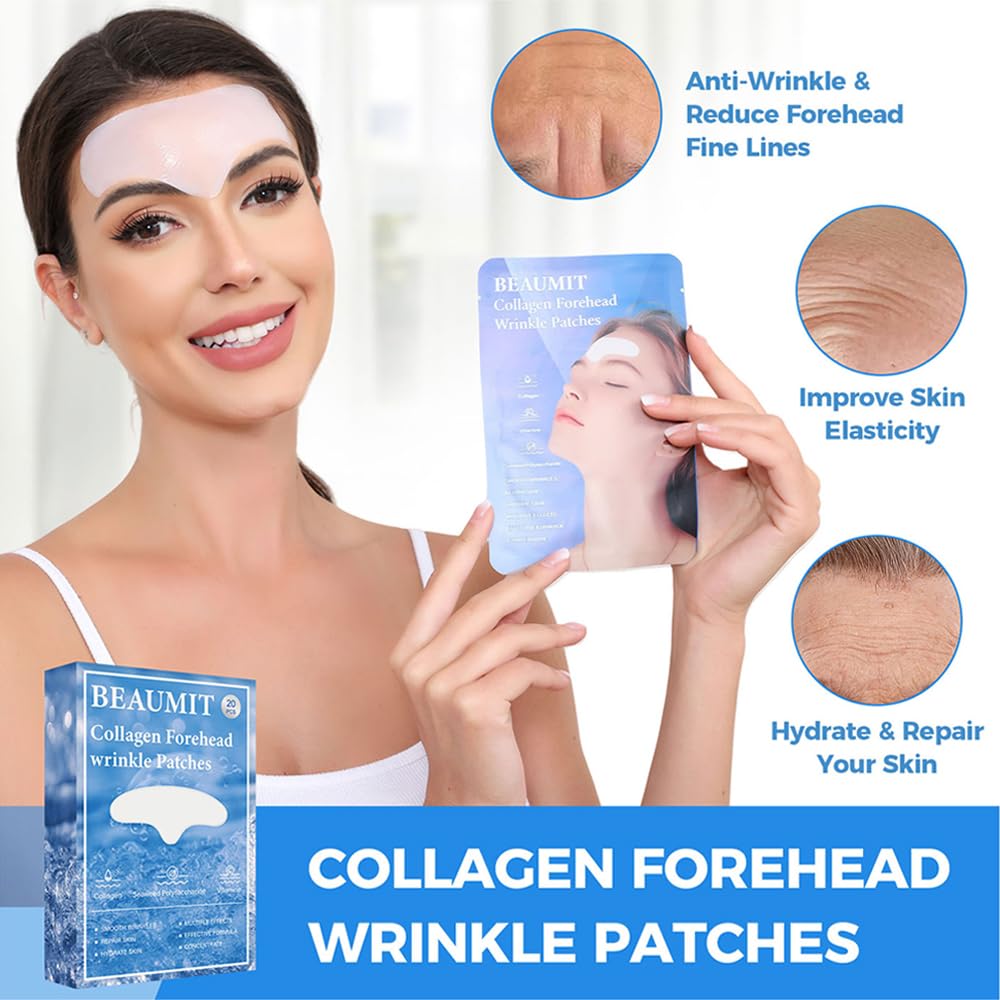 Premium imported packaging of Okela anti aging forehead patches for the Indian skincare routine.