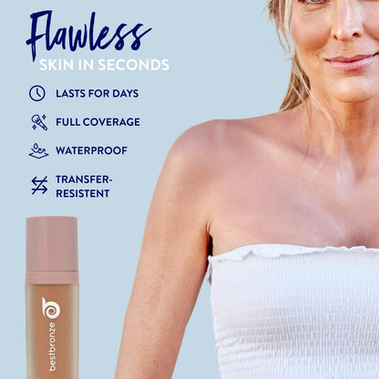 Best Bronze body foundation texture close up