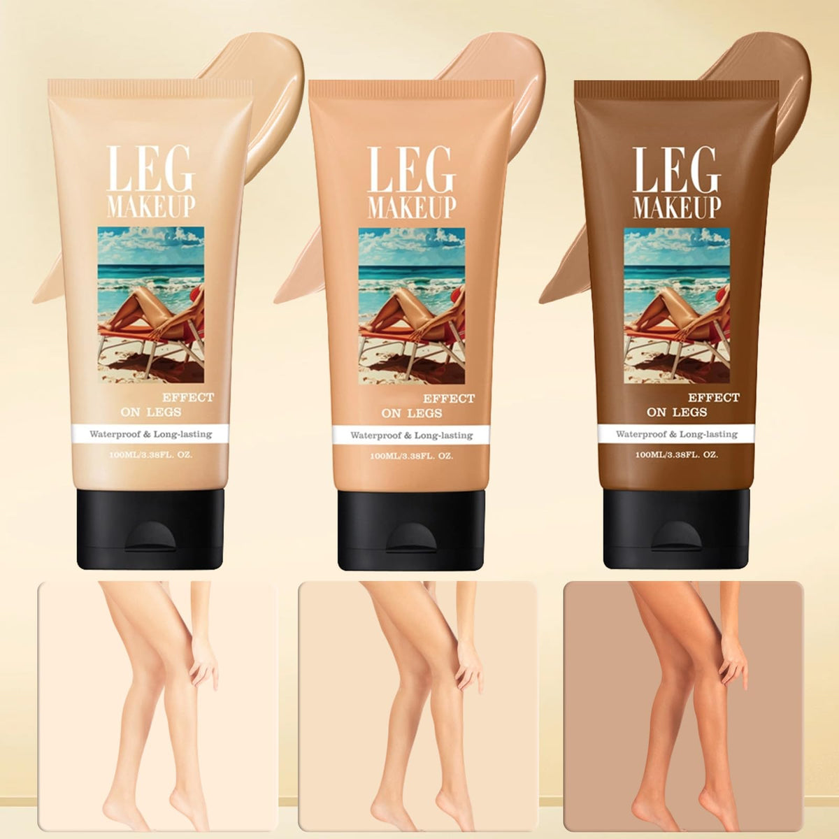 Shebeedo waterproof body concealer cream packaging and applicator tool