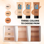Leg and body makeup demonstrating transfer resistant feature