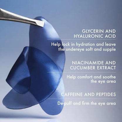 Authentic Summer Fridays caffeine and peptide eye patches skincare routine