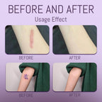 Demonstration of body makeup covering skin imperfections