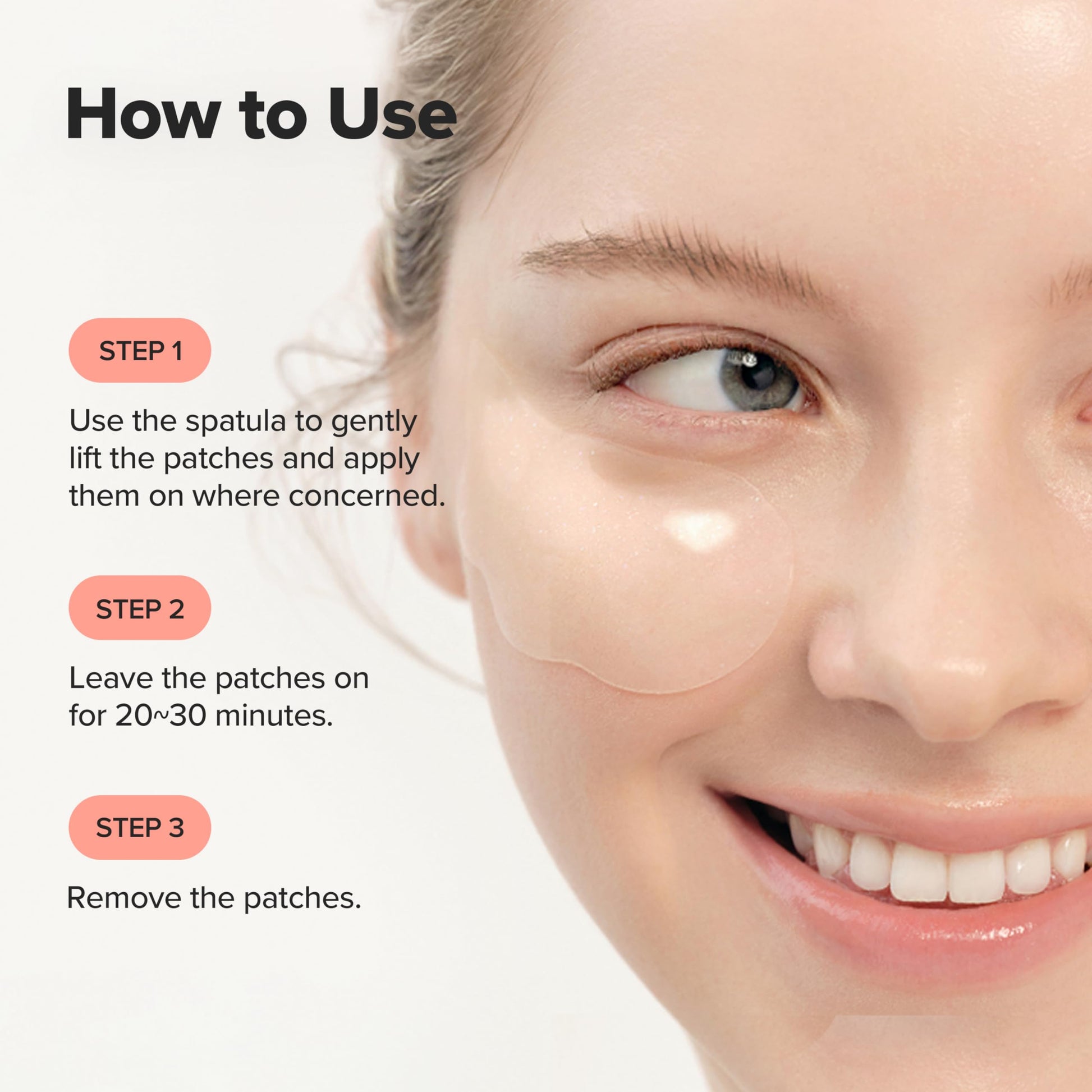 Imported USA Beauty of Joseon Revive eye patch container displaying complete product usage instructions.